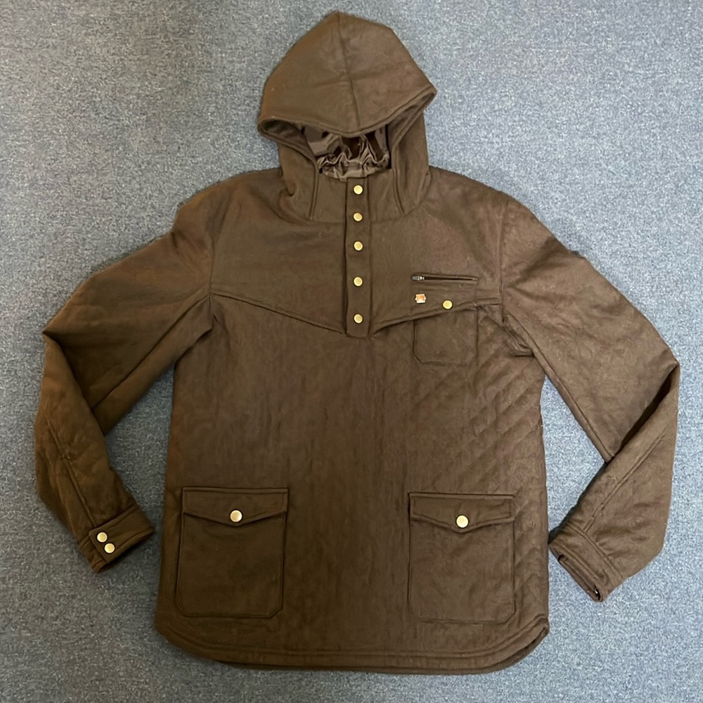 Arbor Collective Quilted Anorak Pull Over Snowboarding Jacket Size Medium
